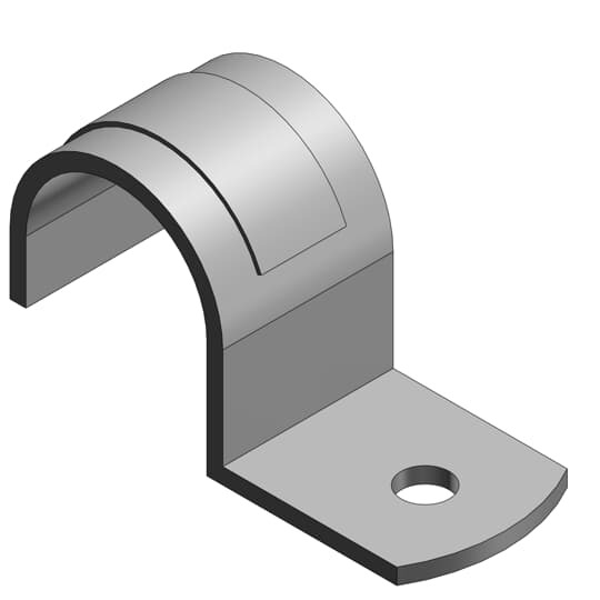 HS102-SS Steel City 1-Hole Pipe Strap, 3/4 in Conduit, Steel
