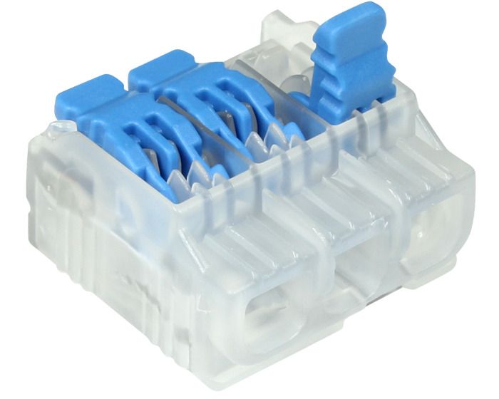 In-Sure Lever Wire Connector, L23 3-Port, 350/Jar