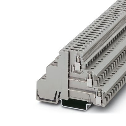 2774237 3-Level 6-Connection Sensor/Actuator Terminal Block, 250 V AC, 15 A, 24 to 12 AWG Wire, DIN Rail Mount