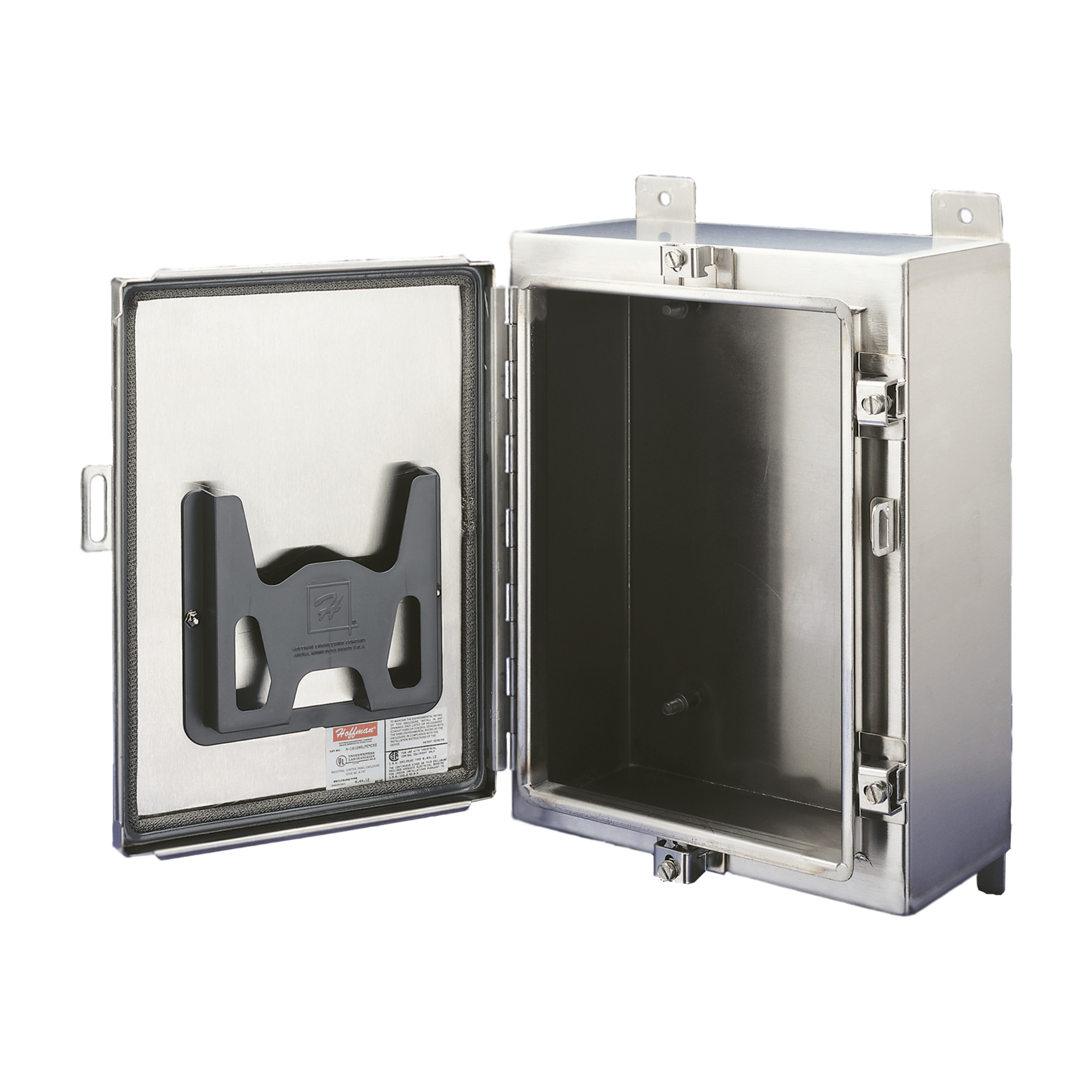 A483608LPEMCSS A4SEM Medium Type EMC Enclosure, 48 in L x 36 in W x 8 in D, NEMA 4X/IP66 NEMA Rating, 304 Stainless Steel