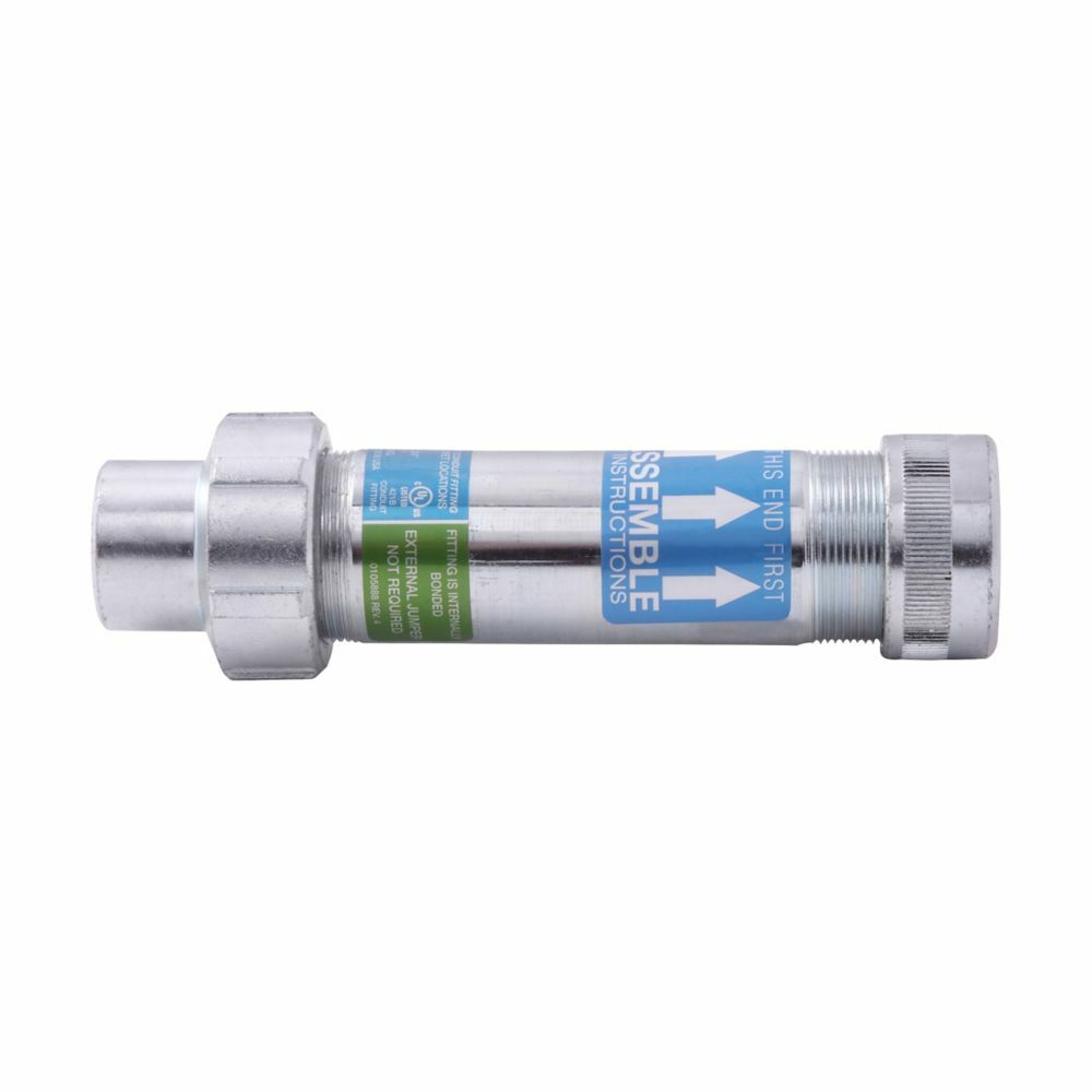 XJG34 Conduit Expansion Coupling, 1 in, For Use With Rigid/IMC Conduit, Steel, Electro-Galvanized