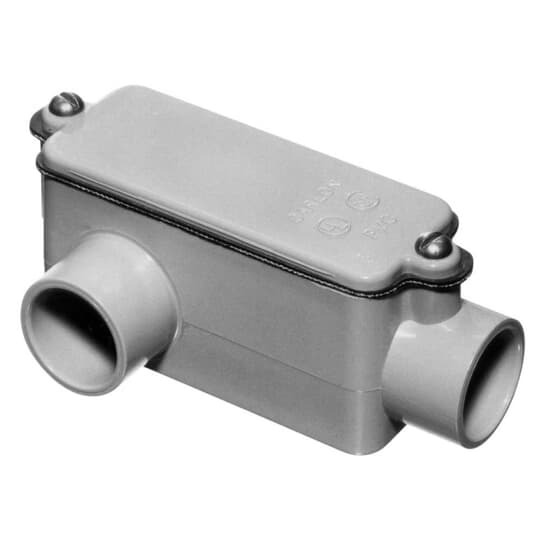 E985E-CAR Carlon Type LR Conduit Body, 3/4 in Hub, 12 cu-in Capacity, PVC