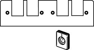 FP2T Unassembled Poke Through Device Faceplate With (2) Communications Openings, 9 in L x 2-1/2 in W, 2 Gangs, Metal