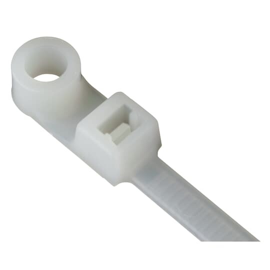 L-11-50MH-9-C Catamount Integrated Mounting Hole Cable Tie, 11-5/8 in L x 0.18 in W x 0.053 in THK, Nylon/Polyamide 6.6