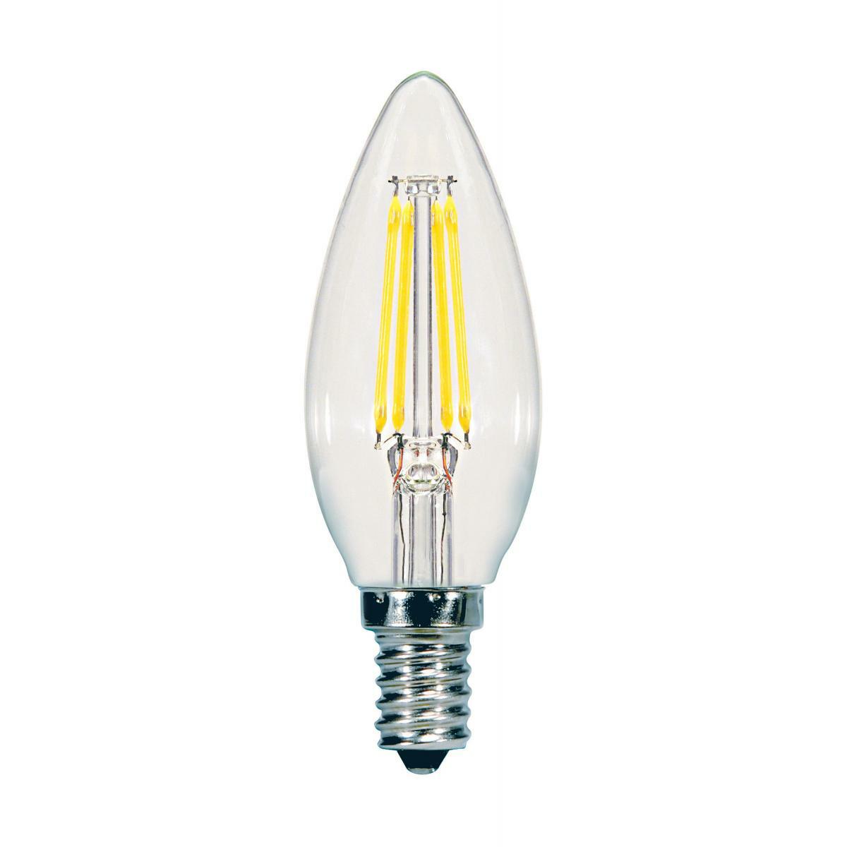 S11371 Forward Dimmable LED Lamp, 5.5 W, 60 W Incandescent Equivalent, E12 Lamp, C11 Shape, 500 Lumens