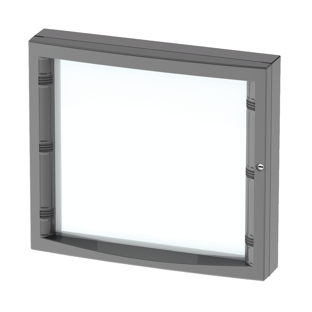 CWHD4045 C2 Deep Hinged Concept Window Kit, 13.5 in H x 14.4 in W, 15.75 in H x 17.72 in W x 3.39 in D, For Use With CONCEPT 400 x 450 mm Operator Interface Enclosures, Steel, Medium Gray, Textured