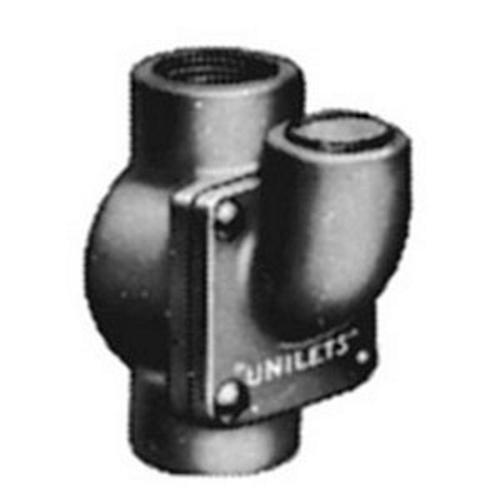 ESUF75 Unilets ESU Dust-Ignitionproof Explosionproof Conduit Sealing Fitting, 3/4 in, For Use With IMC/Threaded Rigid Metal Conduit, Malleable Iron, Tri-Coated