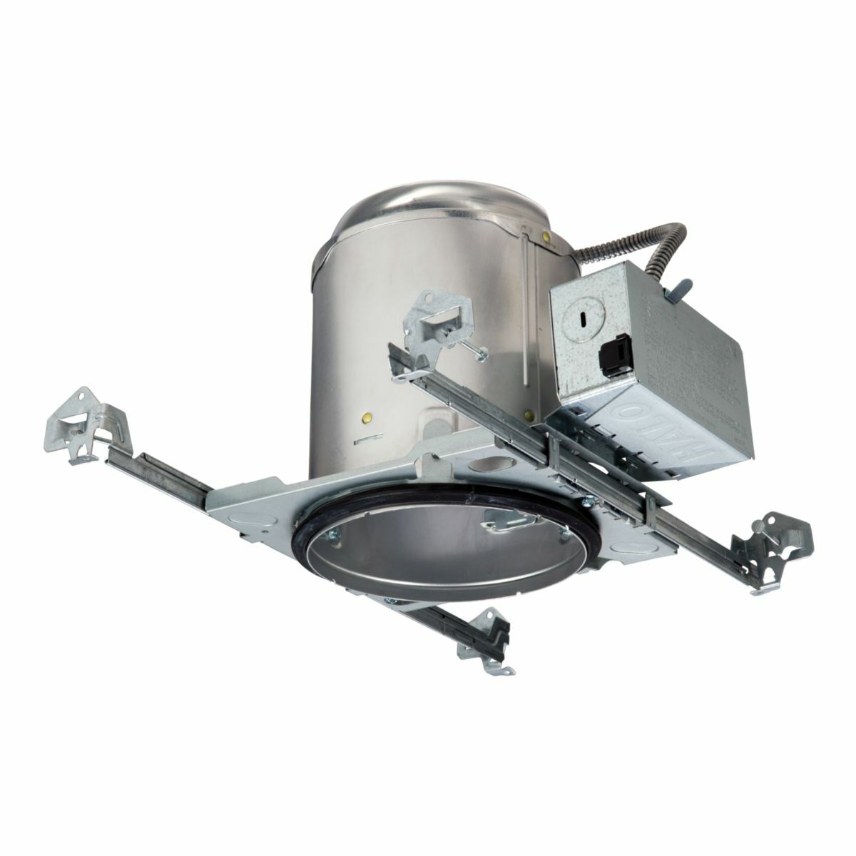 E5ICATNB Halo E5 New Construction Recessed Screw Base Housing, Incandescent Lamp, IC Insulation, 120 V AC, 5-3/4 in Ceiling Opening, Die Cast Aluminum Housing