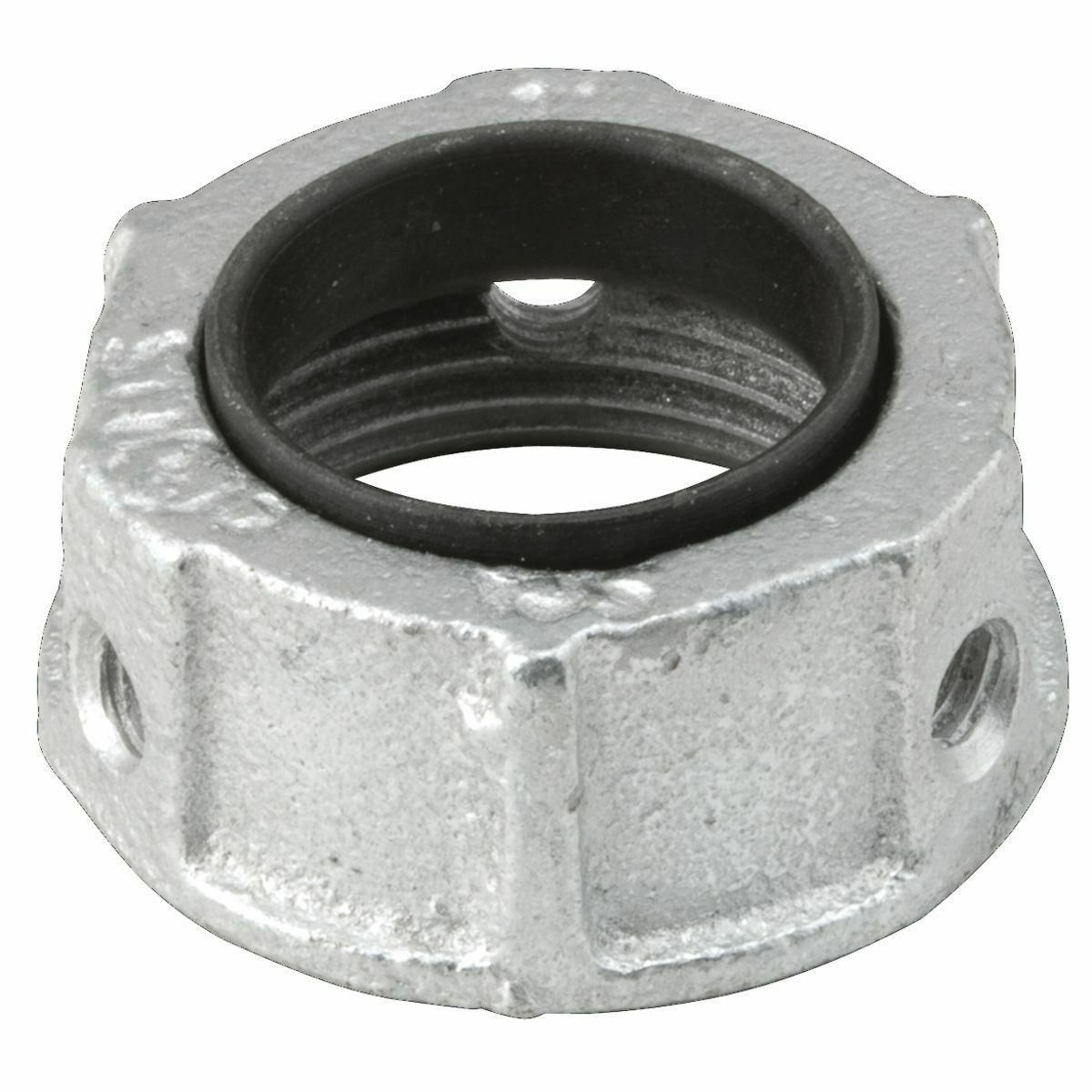 1135 Insulated Threaded Conduit Bushing, 1-1/4 in Trade, Iron, Electro-Plated Zinc