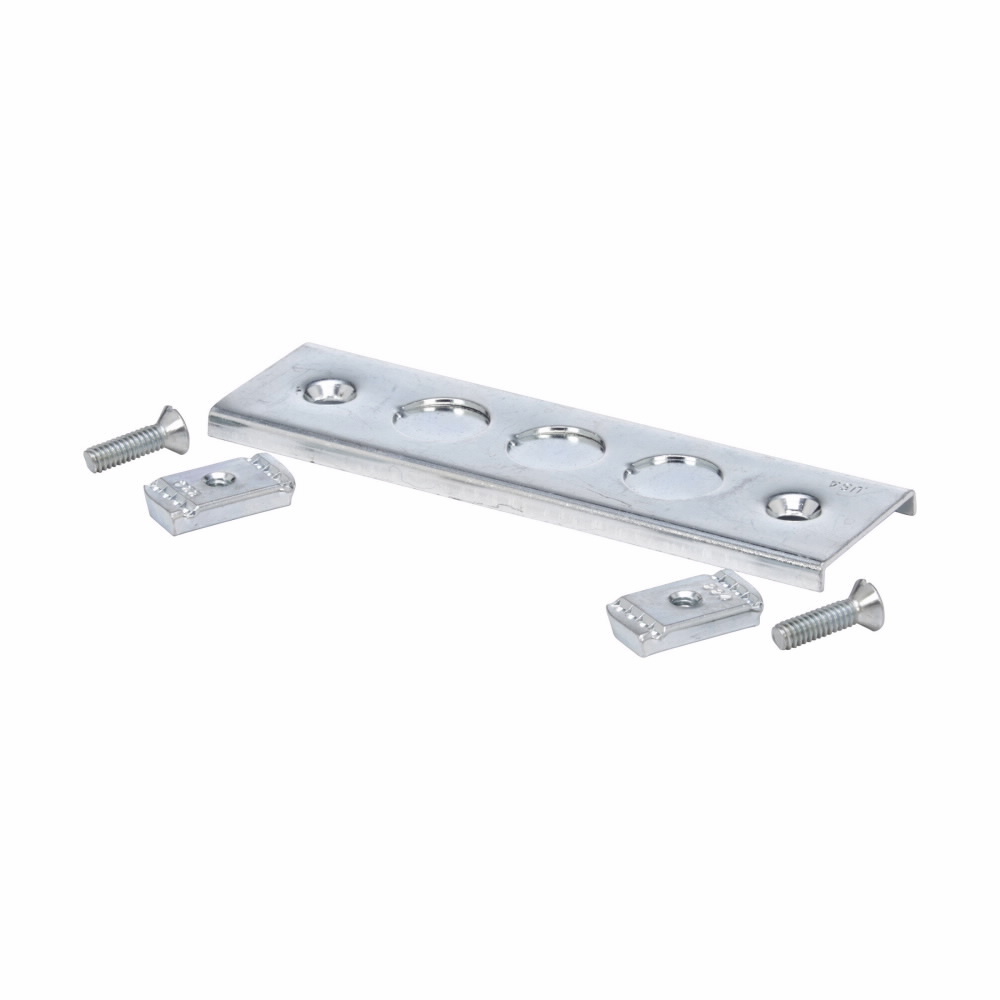 B619ZN Knock-Out Plate, 6-1/4 in L x 1-21/32 in W x 16 ga THK, Low Carbon Steel