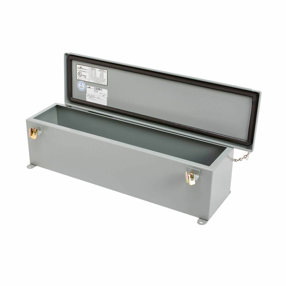 4424-12WT Wiring Trough, 24 in L x 4 in W x 4 in H, Lift-Off Cover, Steel