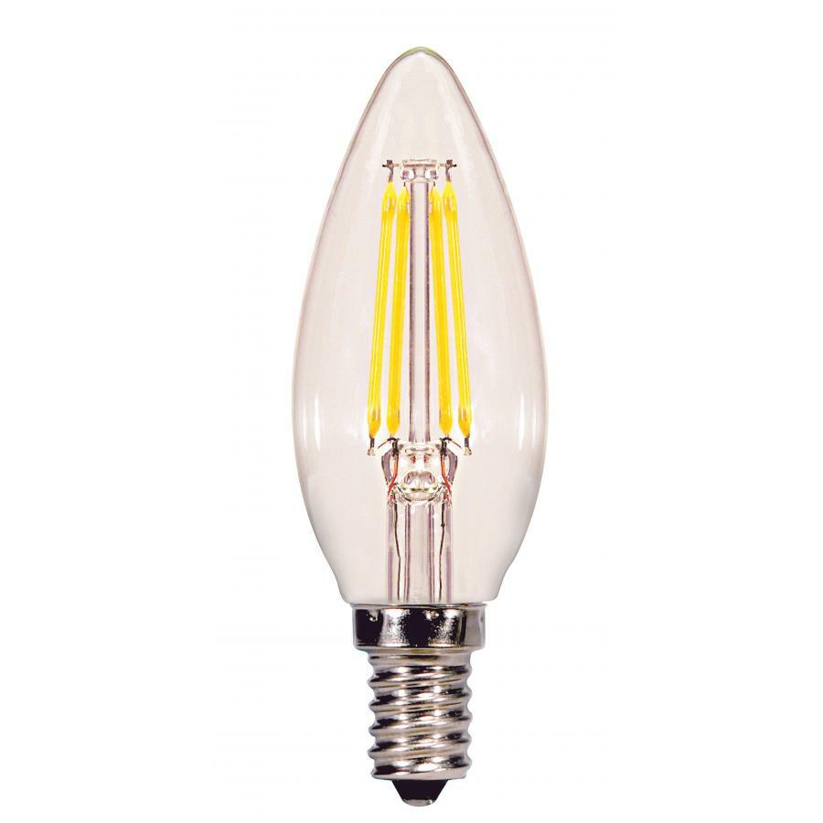 S21702 Omni-Directional LED Lamp, 5 W, 40 W Incandescent Equivalent, E12 Lamp, B11 Shape, 350 Lumens