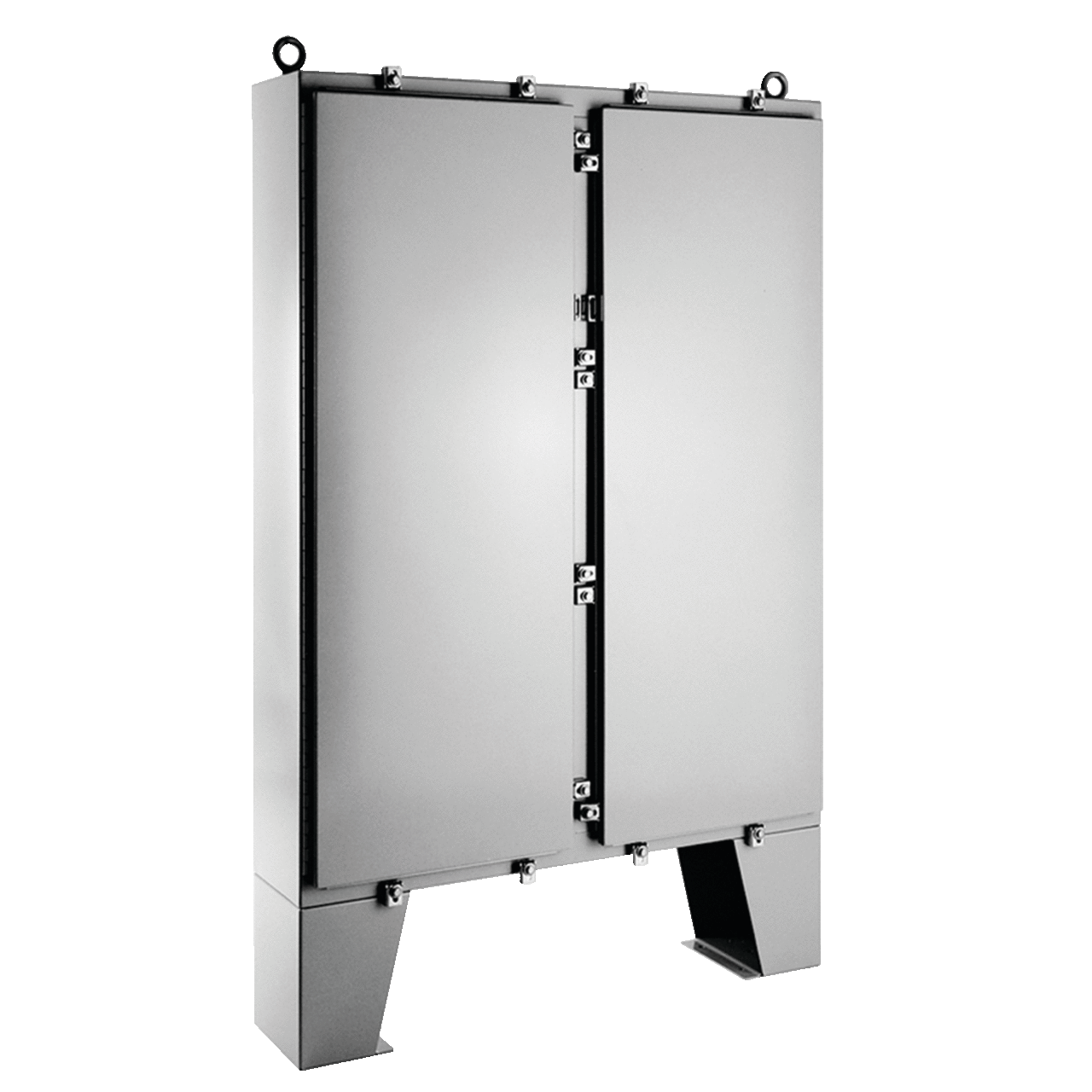 A74H60DULP A4L 4-Door Enclosure With Floor Stand, 74.06 in L x 60.06 in W x 12.06 in D, NEMA 3/4/12/13/IP66 NEMA Rating, Steel