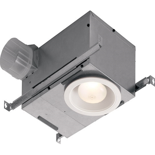 744 LoProfile Quiet Recessed Ventilation Fan/Light, 28.2 W, 120 V AC, Steel Housing
