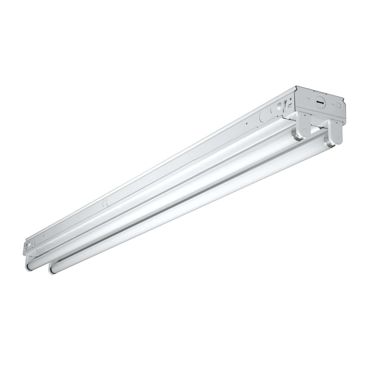 SSF-232-UNV-EB81-U Metalux SSF Standard Commercial Strip Light Fixture, (2) Lamps Lamp, 64 W Fixture, 120 to 277 V AC, Baked White Enamel Housing