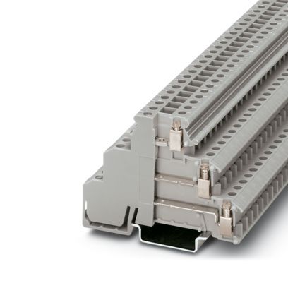 2715979 3-Level 6-Connection Sensor/Actuator Terminal Block, 250 V AC, 24 A, 24 to 12 AWG Wire, DIN Rail Mount
