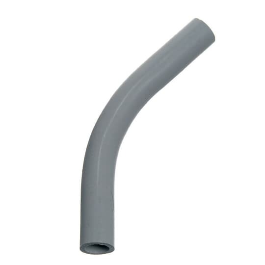 UA7AJ Carlon SCH 40 Plain End Standard Radius Conduit Elbow, 2 in Trade, 45 deg, PVC