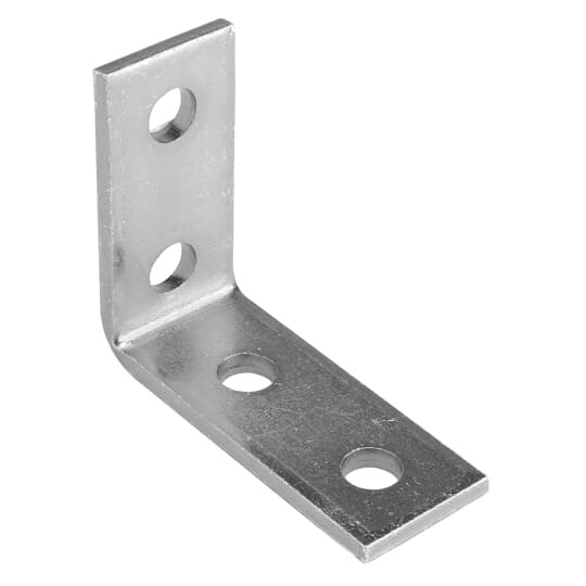 AB205-EG Superstrut 200 90 deg Angle Fitting, 4 Holes, 3-1/2 in L x 1-5/8 in W x 1/4 in THK, Steel