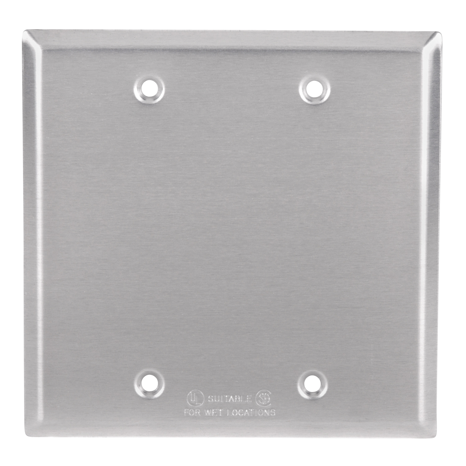 2CCB-FS Red Dot Dry-Tite Blank Weatherproof Receptacle Cover With Gasket, 4-9/16 in L x 4-5/8 in W, Aluminum