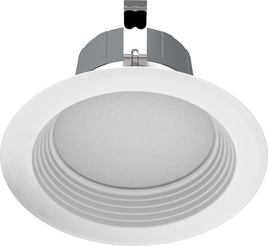 R4R8927120WB R Series Round Recessed Retrofit Downlight, 7.6 W Fixture, 4 in Ceiling Opening, 120 VAC, Aluminum Housing