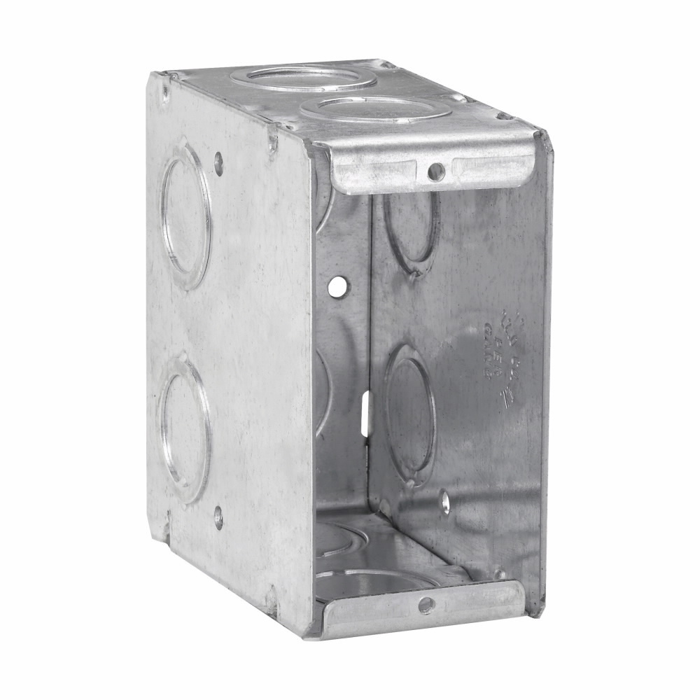TP690 Welded Masonry Box, Steel, 22 cu-in Capacity, 1 Gang, 8 Knockouts