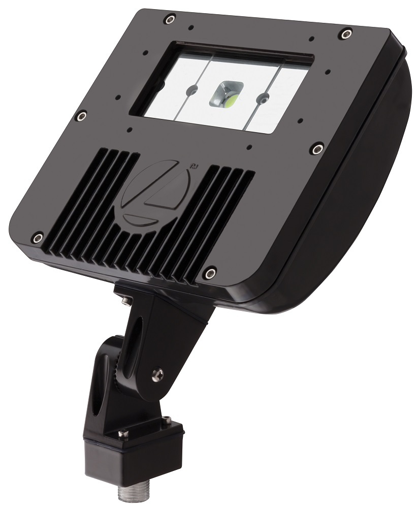 DSXF1 LED P1 50K M4 D Series Outdoor Size 1 Floodlight Fixture, LED Lamp, 21 W Fixture, 120 VAC, Thermoset Powder Coated Housing