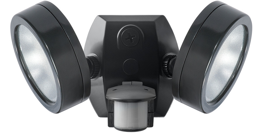 SMSLES2X13N 2-Head Floodlight, (2) LED Lamp, 26 W Fixture, 120 V AC, Bronze Housing
