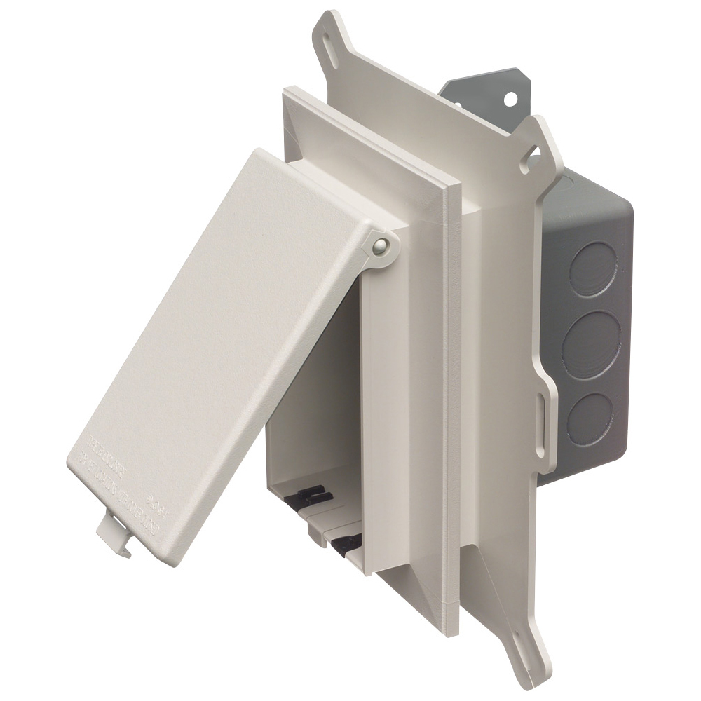 DSBHS1C InBox DB Series Low Profile Electrical Box, Plastic, 25 cu-in Capacity, 1 Gangs, 7.012 in L x 9.058 in W x 5.129 in H