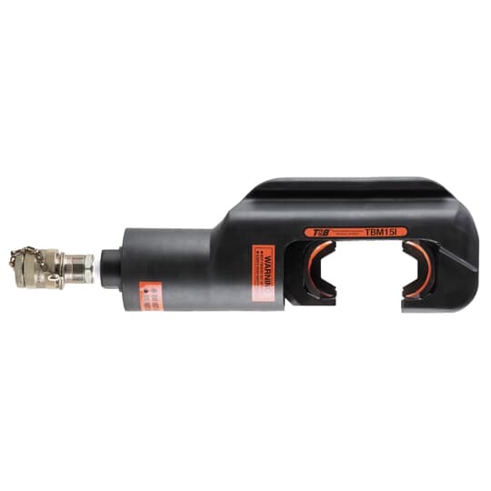 TBM15I Color-Keyed Hydraulic Crimping Head With Locking Device, For Use With Crimping Terminals, 15 ton Crimping Force