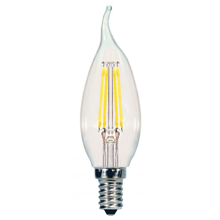 S9963 Dimmable LED Lamp, 6 W, 60 W Incandescent Equivalent, E12 Lamp, CA11 Shape, 500 Lumens