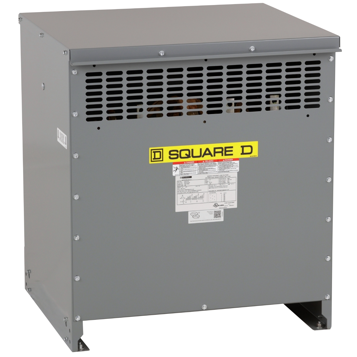 EXN75T3HNLP Energy efficient Low voltage transformer, 480 V delta Primary, 208Y, 120 V Secondary, 75 kVA Power Rating, 60 Hz, 3 Phase