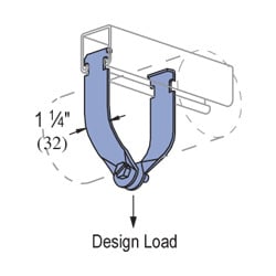 P1217AS-EG Universal Assembled Pipe Clamp, 2 in Conduit, 600 lb Load, HRPO Steel