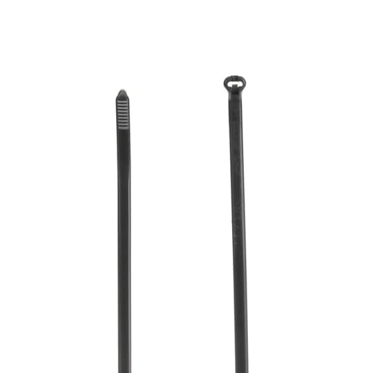 TY525MX Ty-Rap 2-Piece High Performance Standard Cable Tie, 7.31 in L x 0.184 in W x 0.043 in THK, Nylon/Polyamide 6.6, Black