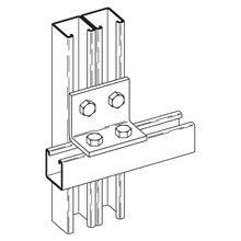 B558ZN 90 deg Corner Angle, 4 Holes, 2-1/4 in L x 3-1/4 in W x 7/32 in THK, Steel