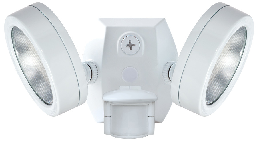SMSLES2X13YW 2-Head Floodlighting, (2) LED Lamp, 27 W Fixture, 120 V AC, White Housing