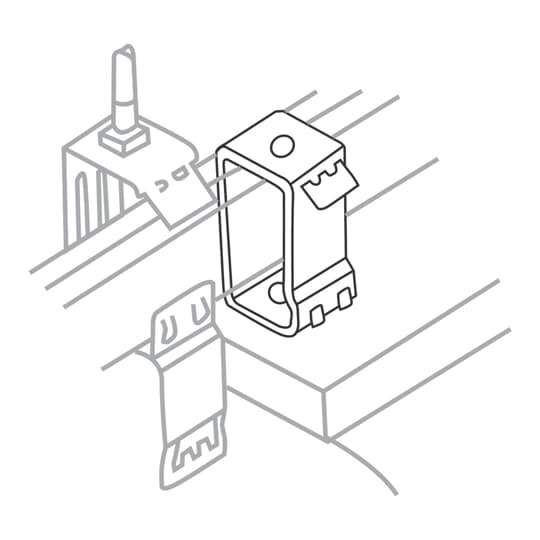 A854 Superstrut 800 Channel Hanger, For Use With A, B and C Series Channel, Surface Raceway and Lighting System, Steel, GoldGalv