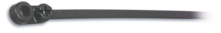 TY535MX Ty-Rap Integrated Mounting Hole Cable Tie, 7.8 in L x 0.18 in W x 0.04 in THK, Nylon/Polyamide 6.6