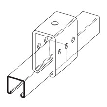 B350ZN Trolley Beam Joint Support, 1-21/32 in W, Steel
