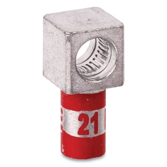 MD8F-1 Color-Keyed 1-Load Female Motor Lead Pigtail Disconnect, 8 AWG Beryllium Copper Conductor, Die Code: 21, Copper