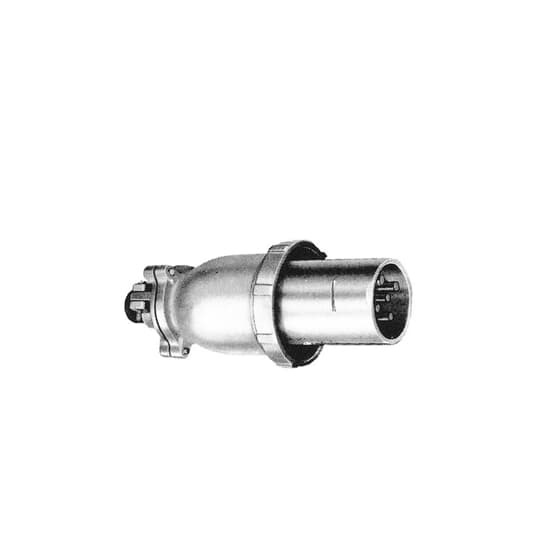 JPS334H Russellstoll J-Line Watertight Weathertight Pin and Sleeve Plug With Screw Collar, 600 V AC, 30 A, 3 Poles, 4 Wires