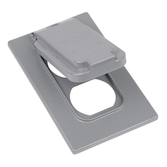 CCDV Red Dot Dry-Tite Weatherproof Receptacle Cover, 4-9/16 in L x 2-13/16 in W, Die Cast Aluminum