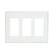 80311-SE Decora Plus Screwless Standard Size Wall Plate, 3 Gangs, 6.37 in W x 4.61 in H, Polycarbonate, Black