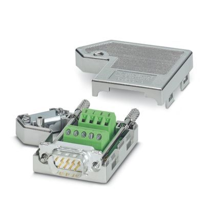 2761509 SUBCON D-SUB Bus Connector, 9 Positions, Free Hanging (In-Line), 26 to 16 AWG Wire, Metal Plated ABS Housing