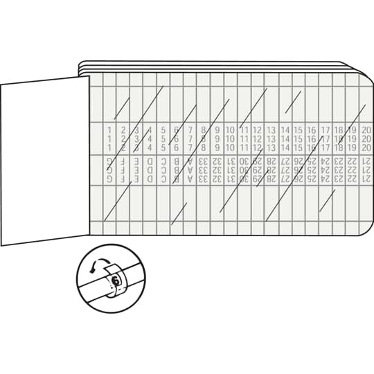 WMSL-A-90 E-Z Code Self-Laminating Wire Marker Book, Vinyl