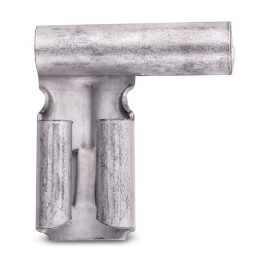 B14-250A Sta-Kon 90 deg Flag Female Disconnect, 16 to 14 AWG Conductor, 0.25 in W x 0.032 in THK Tab, Brazed Seam Barrel, Brass, Metallic, Non-Insulated