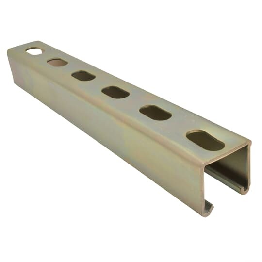 A1200HS-10SS Half Slotted Strut Channel, 10 ft x 1-5/8 inch x 1-5/8 inch, Type 304 Stainless Steel, 12 Gauge