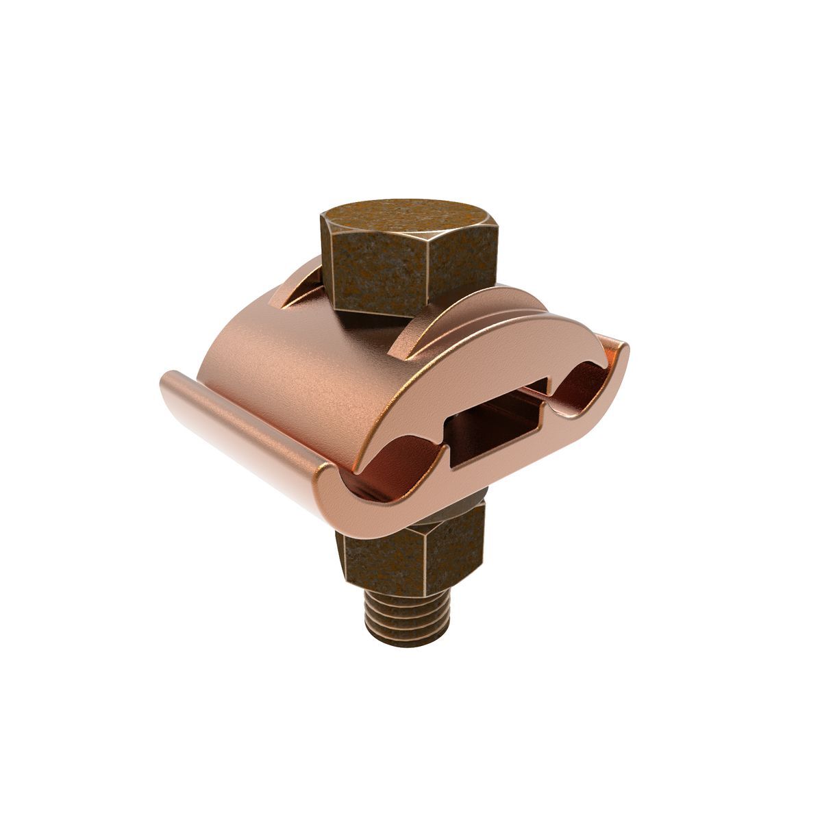 GC2929 Mechanical Grounding Connector, 2/0 AWG to 250 kcmil Conductor, 1/4 in THK Bar, Copper Alloy