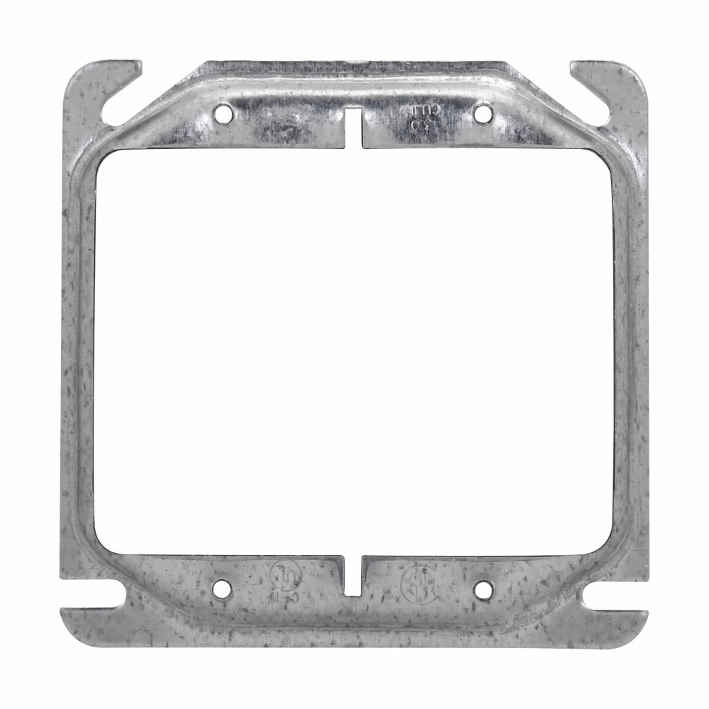 TP499 Thepitt 2-Device Square Mud Ring, 4 in L x 4 in W, Die Cast Aluminum, 5/8 in Raised