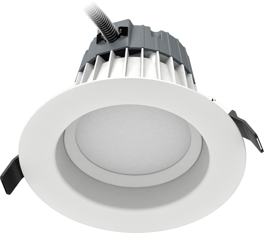 C6R18840UNVW C Series Round Recessed Downlight, 16.8 W Fixture, 6 in Ceiling Opening, 120 to 277 V AC, Die Cast Aluminum Housing