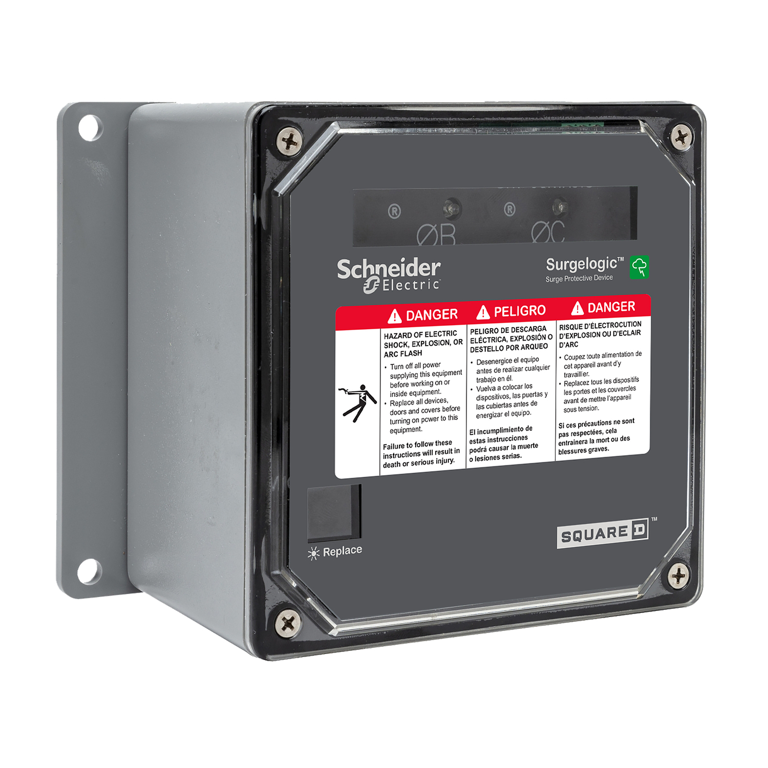 EMB22F Surge Protective Device, 208Y/120 V AC, 47 to 63 Hz, 200 kA SCCR, 3 ph Phase